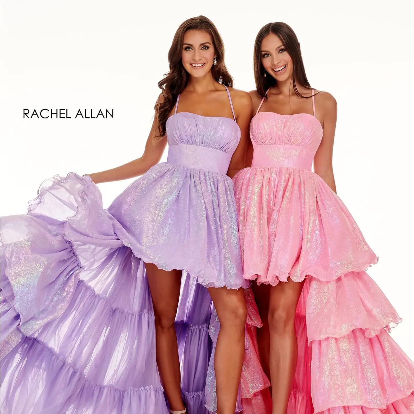 Models wearing a color gowns. Mobile image