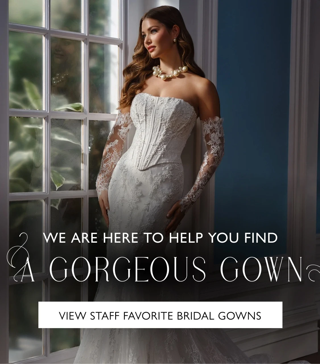 Model wearing Martin Thornburg Collins, mobile banner